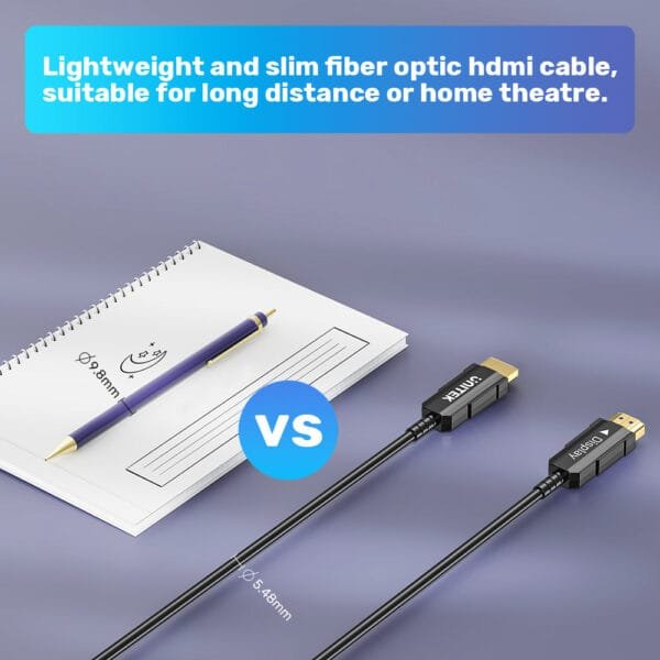 UNITEK 4K Fiber Optic HDMI Cable (20 Meter) 4K@60Hz - Image 5