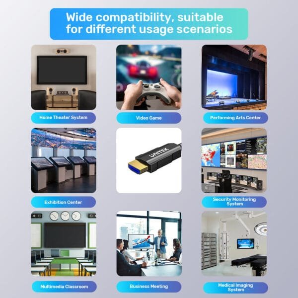UNITEK 4K Fiber Optic HDMI Cable (20 Meter) 4K@60Hz - Image 9