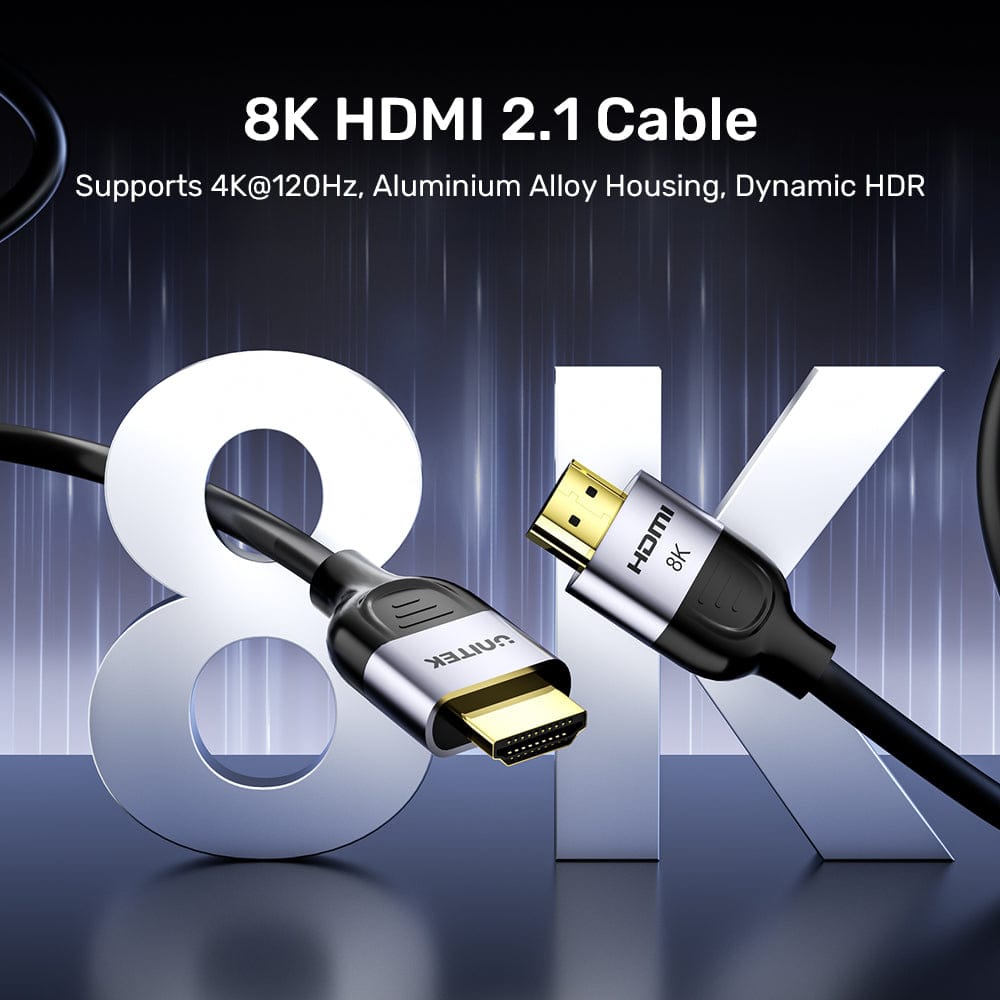 UNITEK 8K Gaming HDMI 2 1 Cable 2 Meter 8K 60Hz