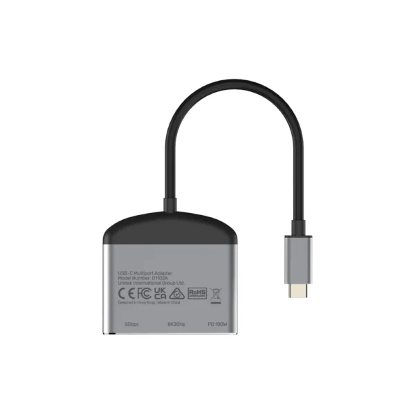 UNITEK USB-C to HDMI 8K Adapter with USB 3.0 and PD 100W Charging - Image 4