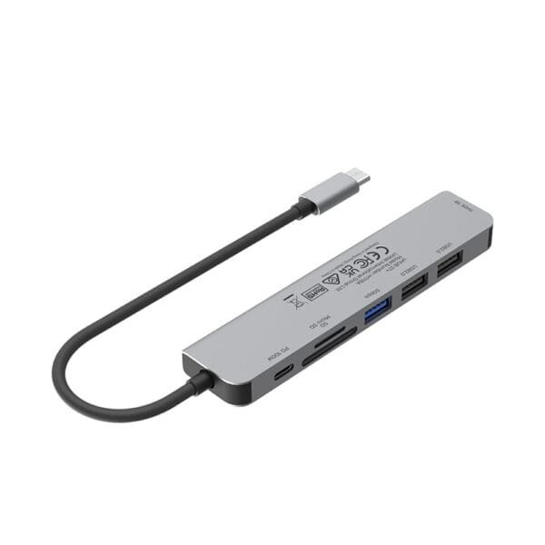 UNITEK uHUB S7+ 7-in-1 USB-C 5Gbps Hub with 4K HDMI and SD/TF Card Reader, 100W Power Delivery - Image 7