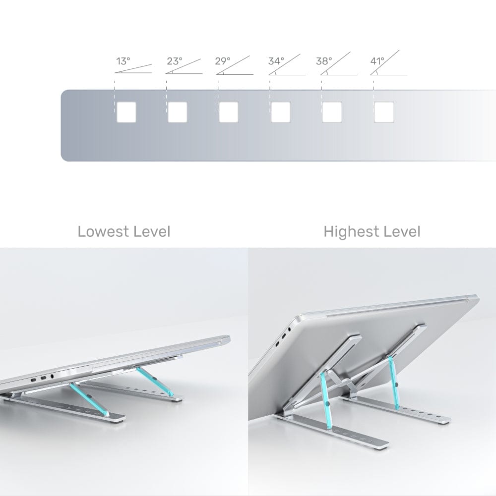 UNITEK OT155SL Mechanical Foldable Laptop Stand Adjustable with 6 Tilt Angles - Image 6