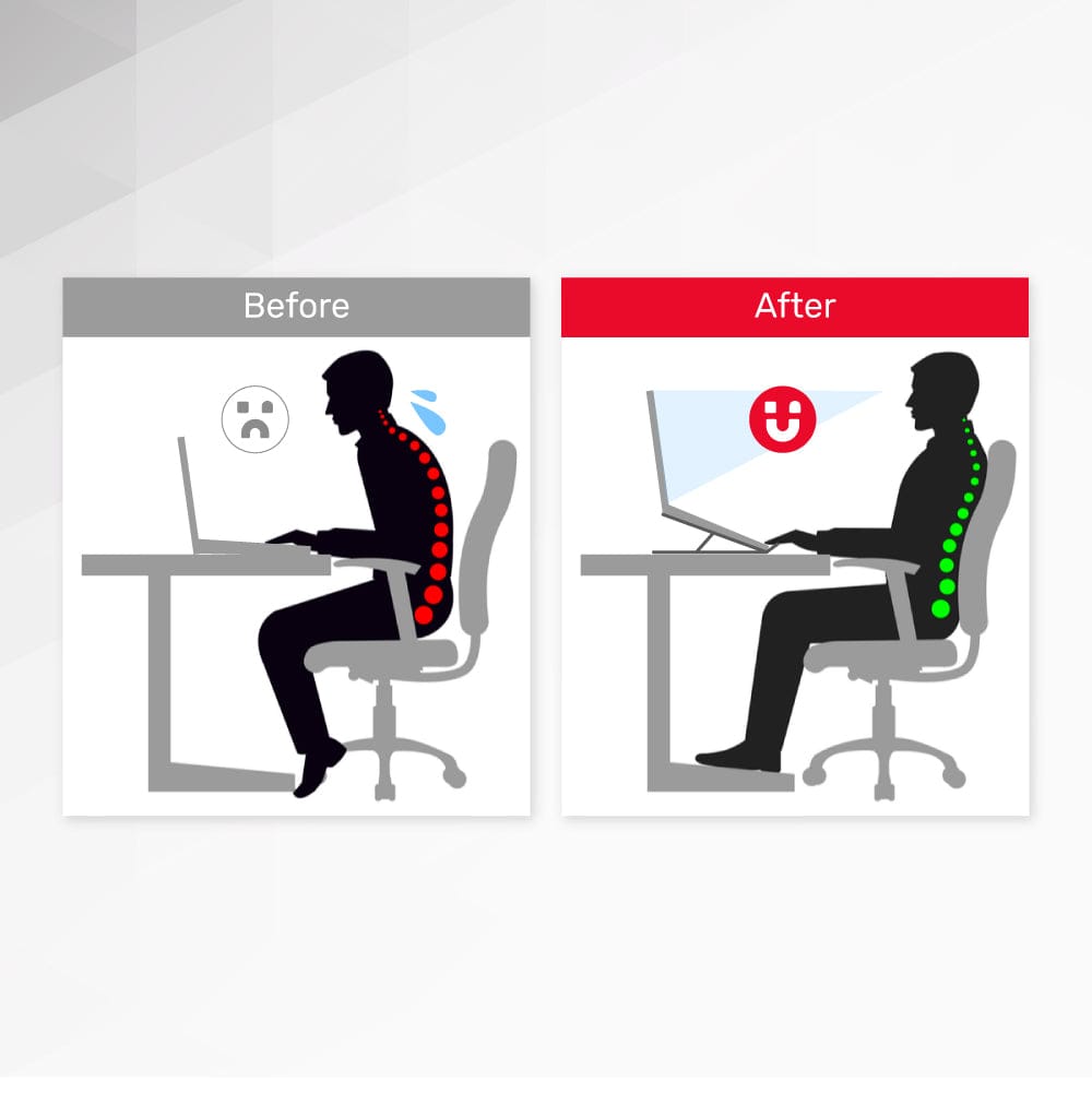 UNITEK OT155SL Mechanical Foldable Laptop Stand Adjustable with 6 Tilt Angles - Image 7