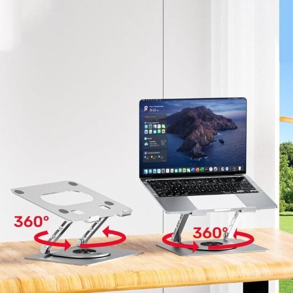 UNITEK OT180SL Adjustable Laptop Stand with 360° Rotating Base - Image 4