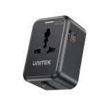 UNITEK 20W Universal Travel Adapter Dual USB-C PD & USB-A QC 3.0 Fast Charging Ports