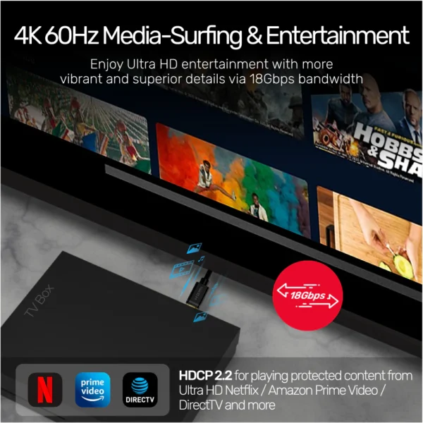 UNITEK 4K HDMI Cable 4K@60Hz (3 Meter) Right Angle 90° Cable - Image 4