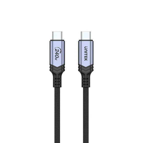 UNITEK 240W USB-C to USB-C PD 3.1 Fast Charging Cable (2 Meter) Nylon Braided - Image 7