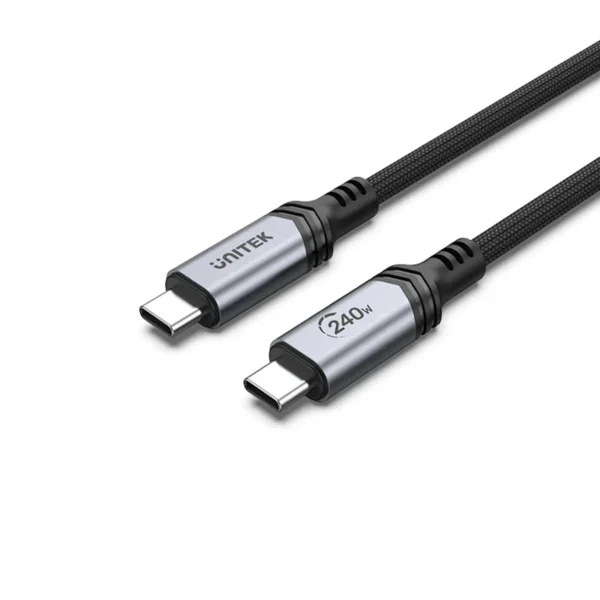 UNITEK 240W USB-C to USB-C PD 3.1 Fast Charging Cable (2 Meter) Nylon Braided