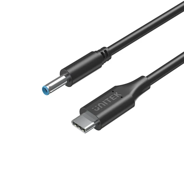 UNITEK USB-C to DC HP Laptops Blue Pin Charging Cable (1.8 Meter) 65W, PD Fast Charging - Image 4