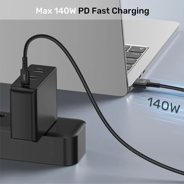 UNITEK USB-C to Magnetic 3 Braided Charging Cable (2 Meter) 140W PD Fast Charging - Image 5