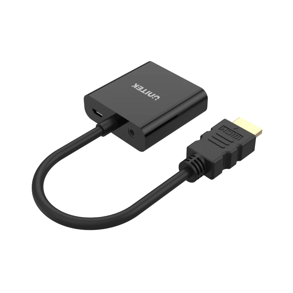 UNITEK HDMI to VGA Adapter with 3.5mm Audio 1080P HD Resolution Plug-and-Play - Image 5