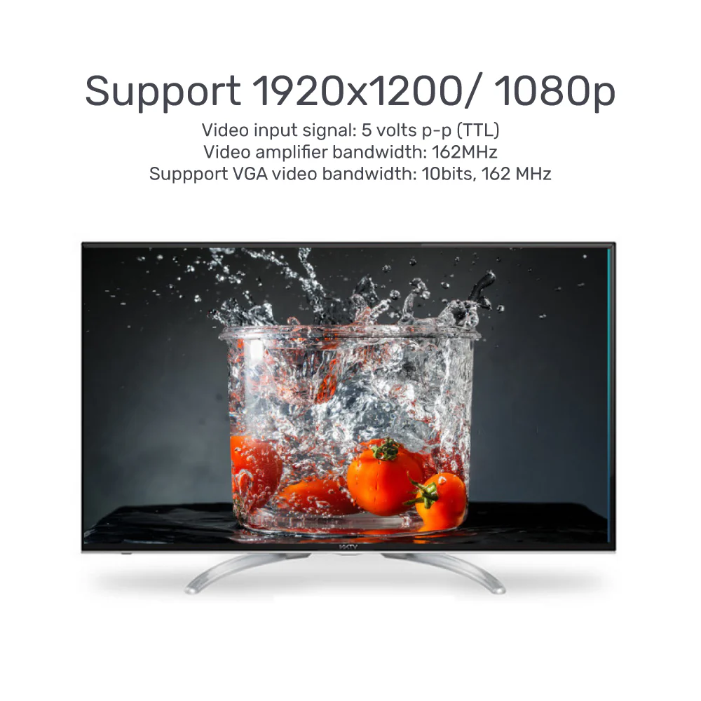 UNITEK HDMI to VGA Adapter with 3.5mm Audio 1080P HD Resolution Plug-and-Play - Image 2