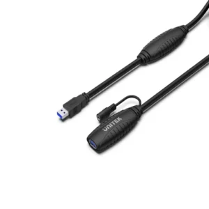 UNITEK USB 3.0 Extension Cable (15 Meter) 2x Signal Boosters DC 5.0V Power Port