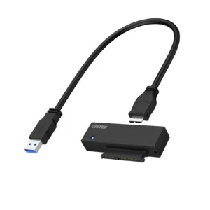 UNITEK USB 3.0 to SATA III Adapter 18TB HDD/SSD Compatibility, Plug & Play, 12V/2A Power Adapter