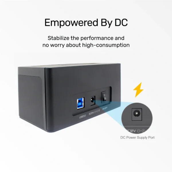 UNITEK USB3.0 to SATA6G Docking Station Supports 2.5"/3.5" HDD/SSD Hot Swappable - Image 2