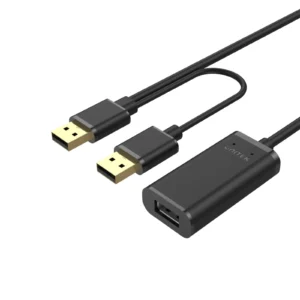 UNITEK USB 2.0 Male to Female Active Extension Cable (20 Meter) Black