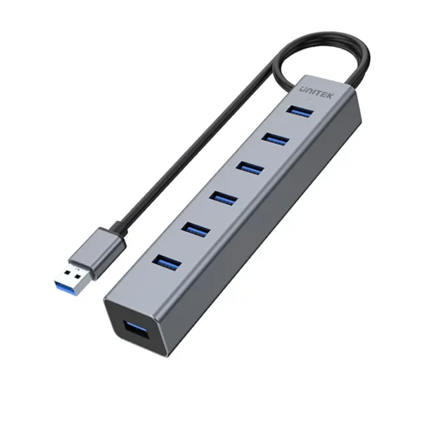 UNITEK uHUB S7 7-Port USB 3.0 Powered Hub (40cm) Aluminum Enclosure, BC1.2 Charging, LED Indicator - Image 8