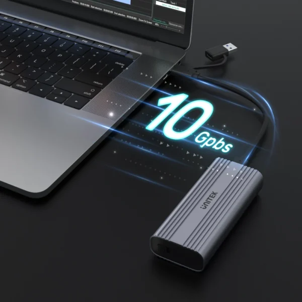 UNITEK SolidForce Reefer USB 3.2 Gen2 USB-C to M.2 SSD Enclosure - Image 5