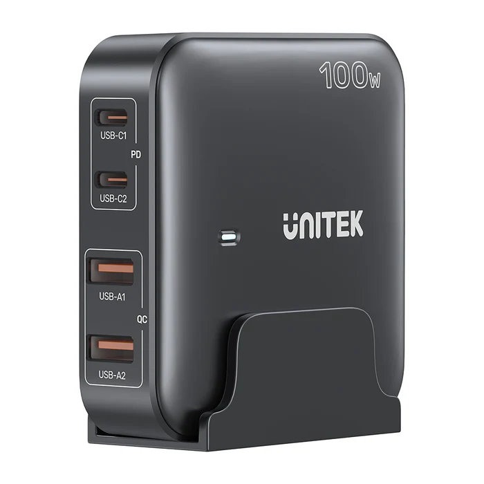 UNITEK 100W Desktop GaN Charging Station 4-Port Fast Charger with Stand - Image 7