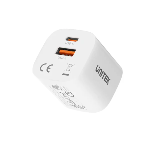 UNITEK 33W Dual Port Wall Charger PD & QC 3.0 Fast Charger for iPhone 16/15 Samsung Galaxy S25/S24 - Image 9
