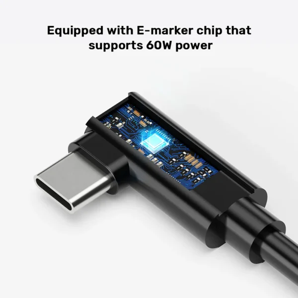 UNITEK C14094ABK01 USB-C to C 90 VR Link Pro Cable (5 Meter) 60W PD, 5Gbps - Image 8