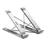 UNITEK Foldable Laptop Stand with 7-in-1 Docking Station  Aluminum USB-C Stand for MacBook, Laptop, Tablet