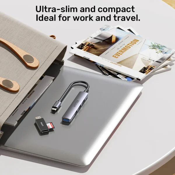 UNITEK uHUB Q4 USB-C Hub 4-in-1 USB-A Adapter (5Gbps + 3x USB 2.0) - Image 4