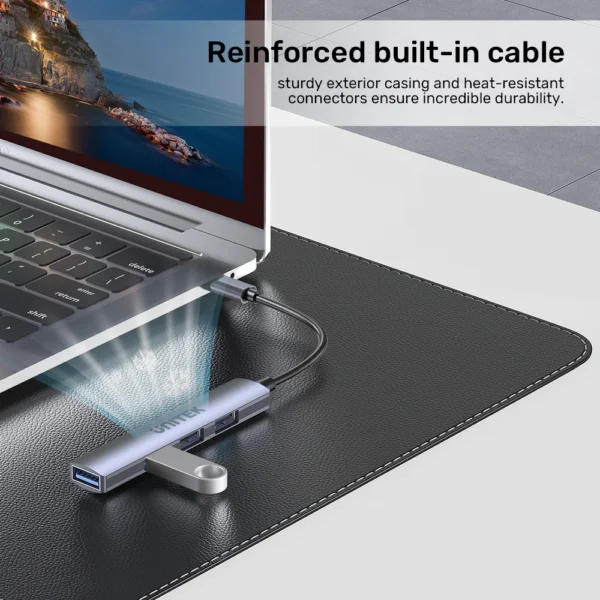 UNITEK uHUB Q4 USB-C Hub 4-in-1 USB-A Adapter (5Gbps + 3x USB 2.0) - Image 6