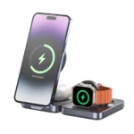 UNITEK Qi2 Foldable 3-in-1 Charging Station 15W MagSafe Wireless Charger