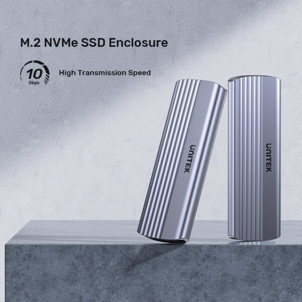 UNITEK M.2 NVMe SSD Enclosure USB-C 10Gbps, Aluminum Cooling - Image 3