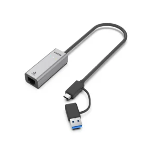 UNITEK Hybrid USB-C & USB-A to 2.5G Gigabit Ethernet Adapter 2500Mbps Wired Network Dongle