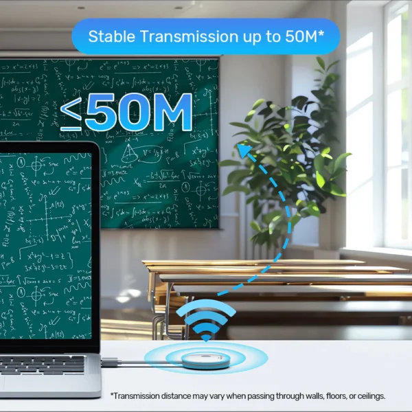 UNITEK Wireless HDMI Transmitter and Receiver Kit 1080P@60Hz Full HD 50M Range - Image 4