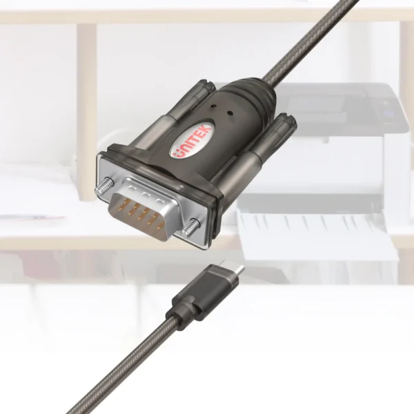 UNITEK USB-C to Serial RS232 Cable (1.5 Meter) USB-C to DB9 Male Adapter for Label Writers, Printers, ISDN Terminals - Image 2