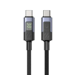 UNITEK PD 60W USB-C Cable with LED Display (2 Meters) E-Marker Chip for iPhone 17/1615, Galaxy S25/S24