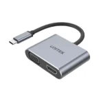 UNITEK uHUB Q4 Lite 4-in-1 USB-C Hub with MST Dual Display, PD 100W, USB-C to 4K HDMI, USB-A Port