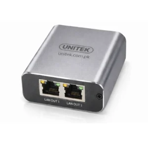 UNITEK 1-to-2 Gigabit Network Splitter, Metal Shield, 1000 Mbps, Plug & Play