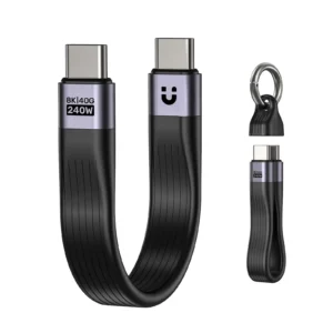 UNITEK C14179ABK01 0.13M USB4 Keychain Cable 240W Cable PD3.1 40Gbps.webp