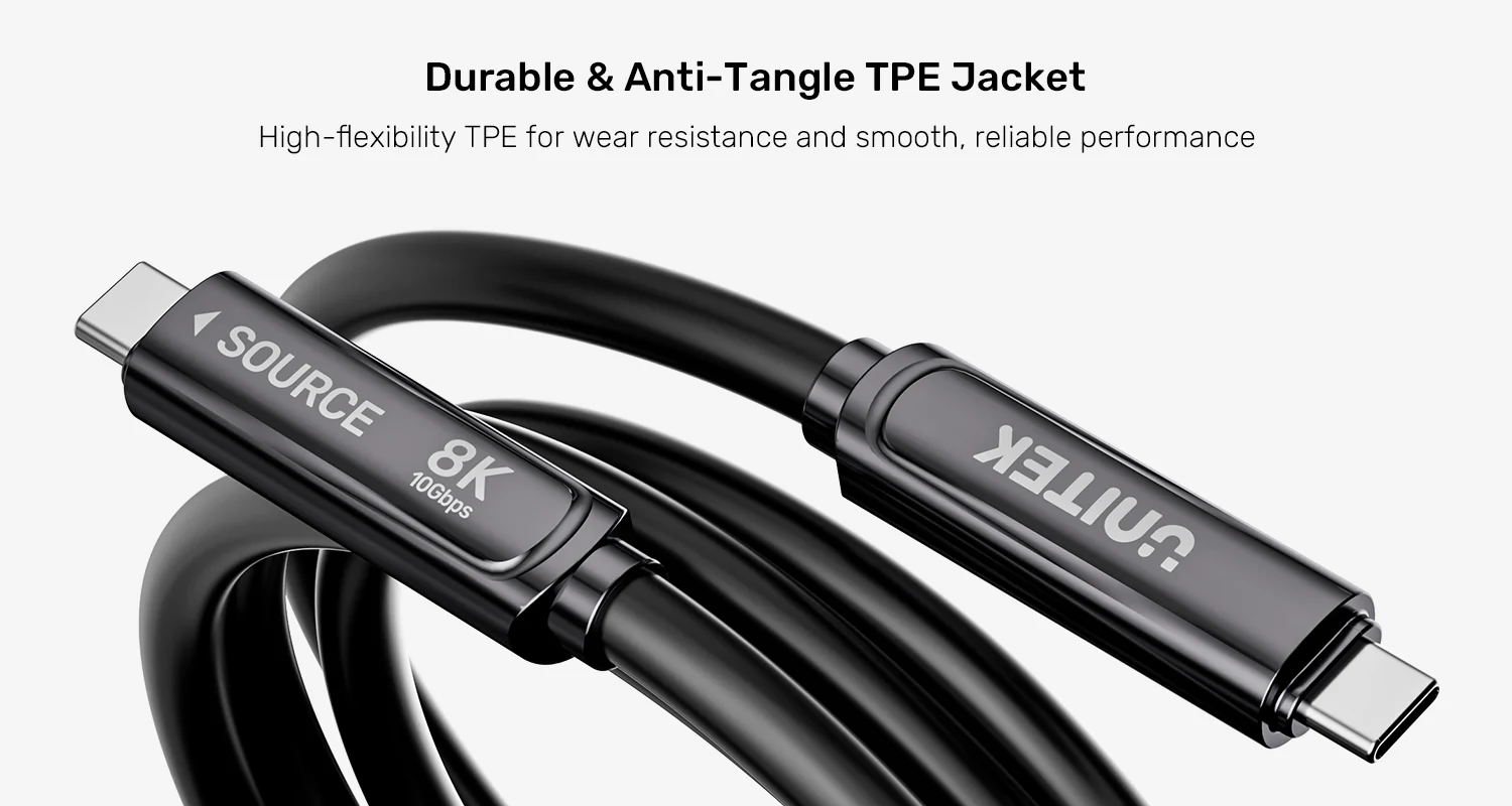 UNITEK C14178ABK01 USB C to USB C 8K Fiber Optic Cable 005
